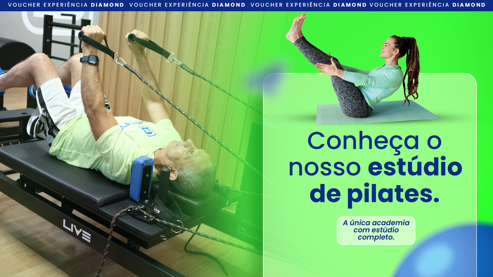 Pilates com o uso de máquinas - Diamond Gym